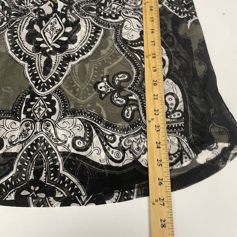 INC International Concepts Top Womens XL Sheer Mesh Boho Fairy Grunge Tie Front - Picture 8 of 8